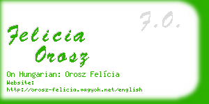 felicia orosz business card